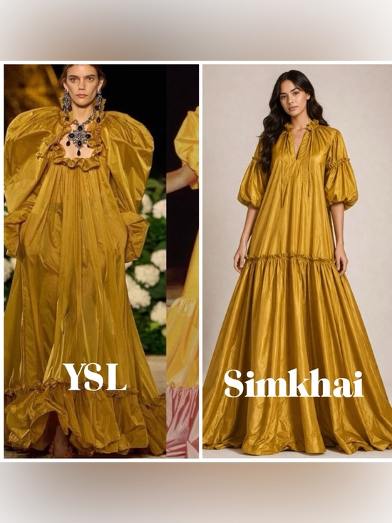 Jonathan Simkhai Dresses & Skirts - Simkhai Golden Mustard Puff-Sleeve Maxi Dress.Brand New-without tag